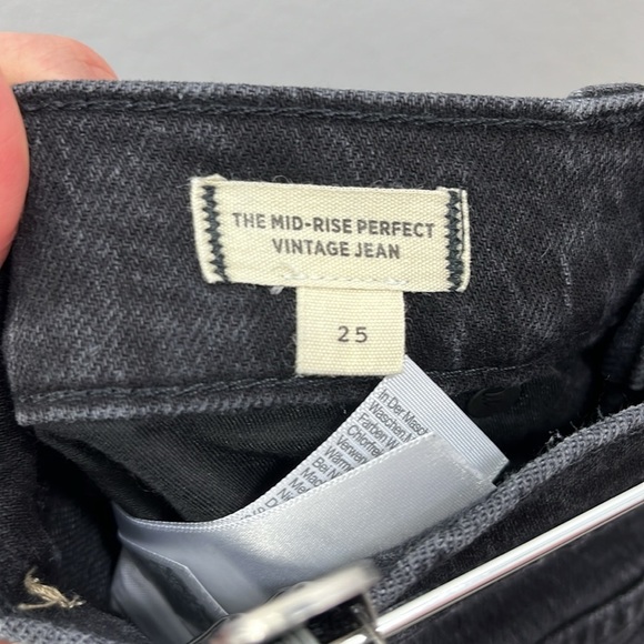 Madewell The Mid-Rise Perfect Vintage Jeans Clean black Wash size‎ 25 - Picture 5 of 12